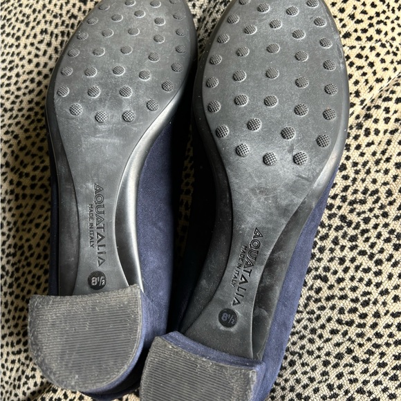 Aquatalia womens Navy suede waterproof women’s pump  sz 8.5 - Picture 2 of 6